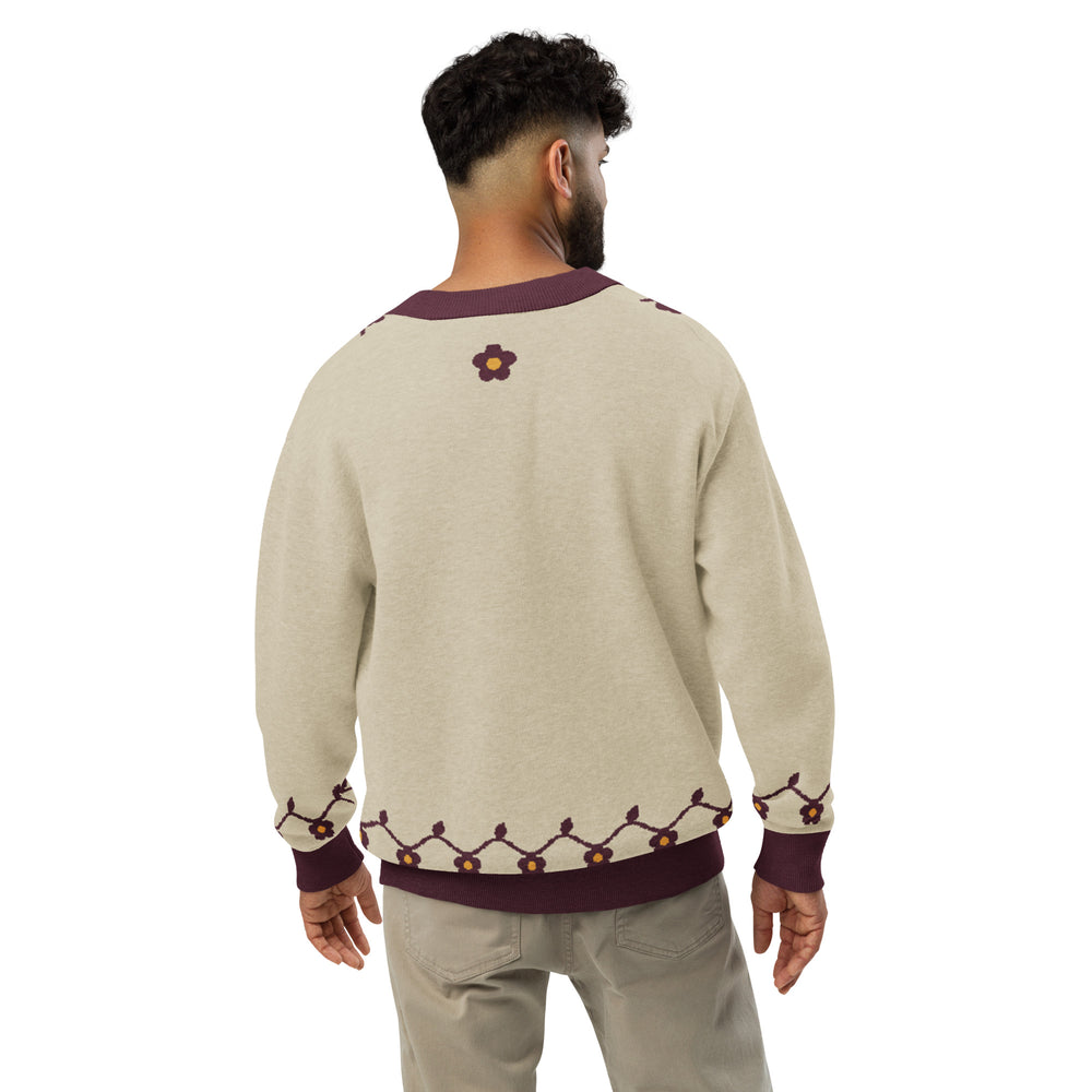 Pietra Dura — Mughal Vine Jacquard Knit Cardigan — view 12
