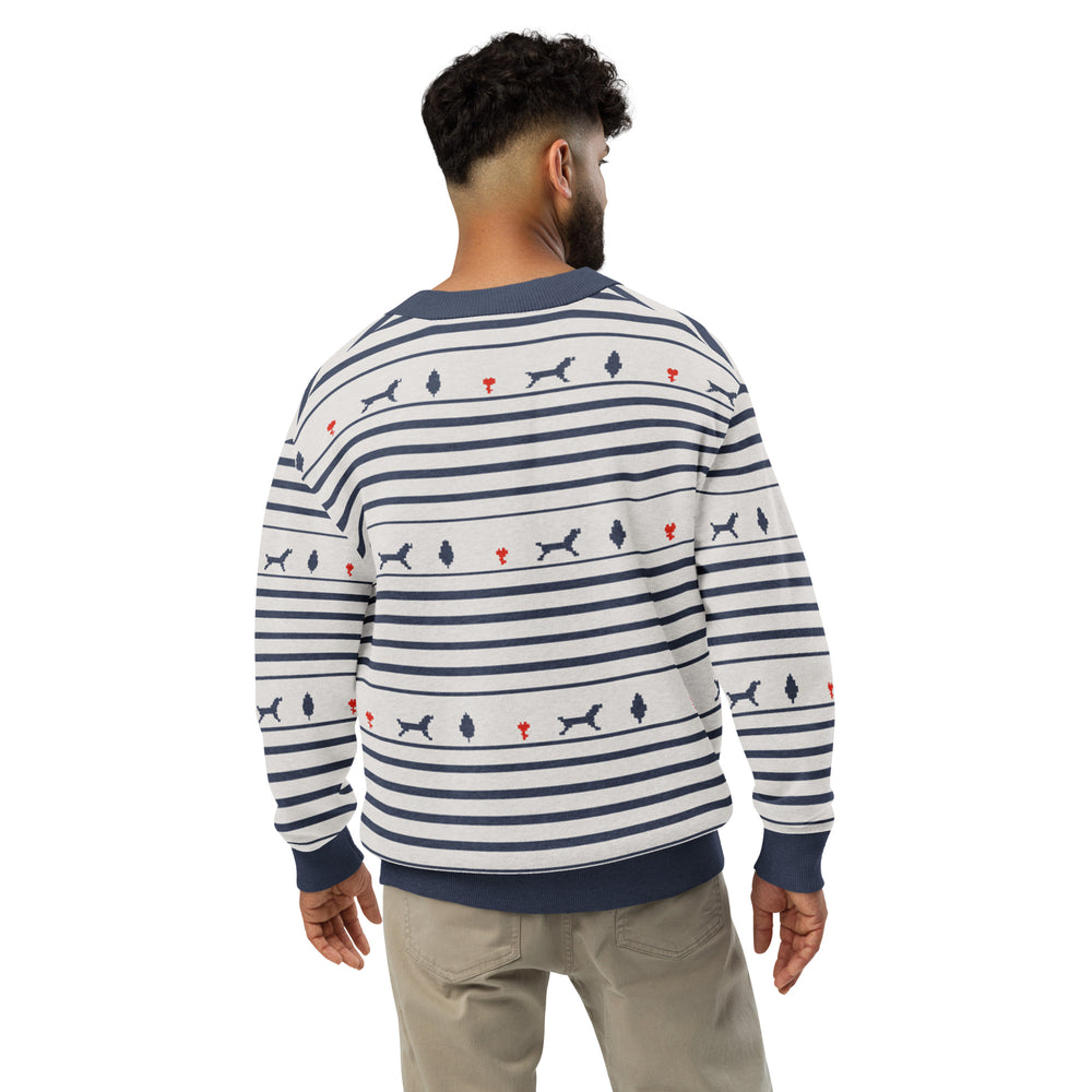 Shikargah — Mughal Hunt Stripe Knit Cardigan — view 12