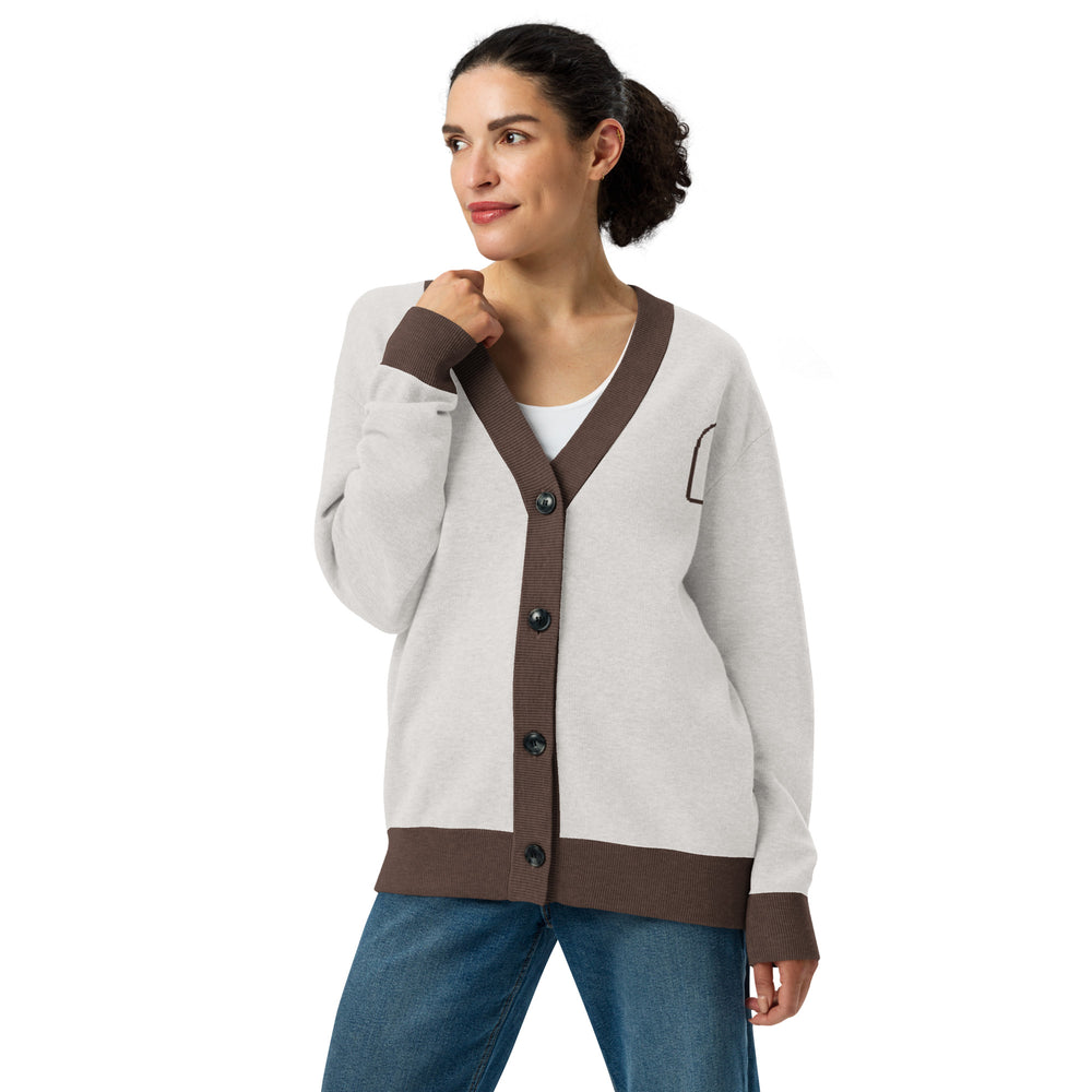 Jharokha — Mughal Arch Jacquard Knit Cardigan — view 10