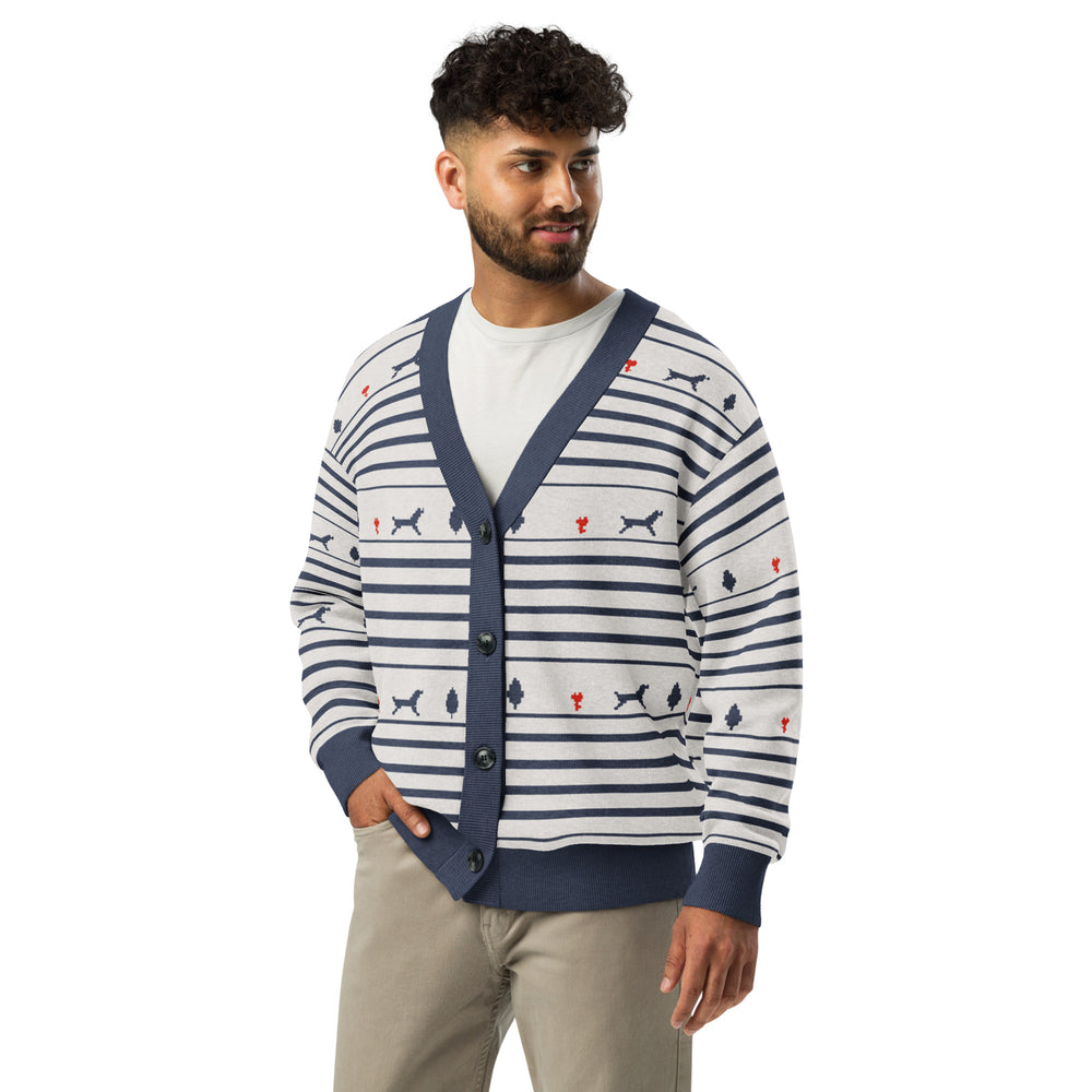 Shikargah — Mughal Hunt Stripe Knit Cardigan — view 11