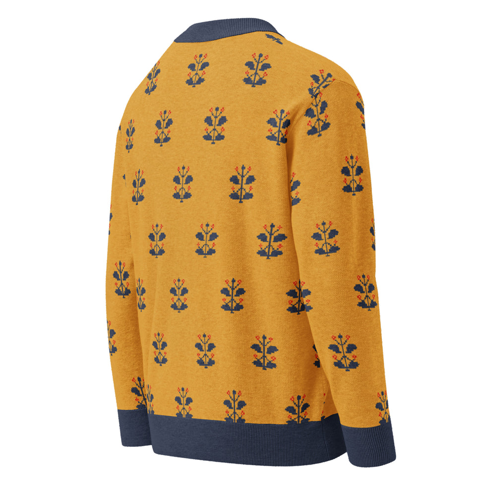 Gold Coat — Mughal Garden Jacquard Knit Cardigan — view 13
