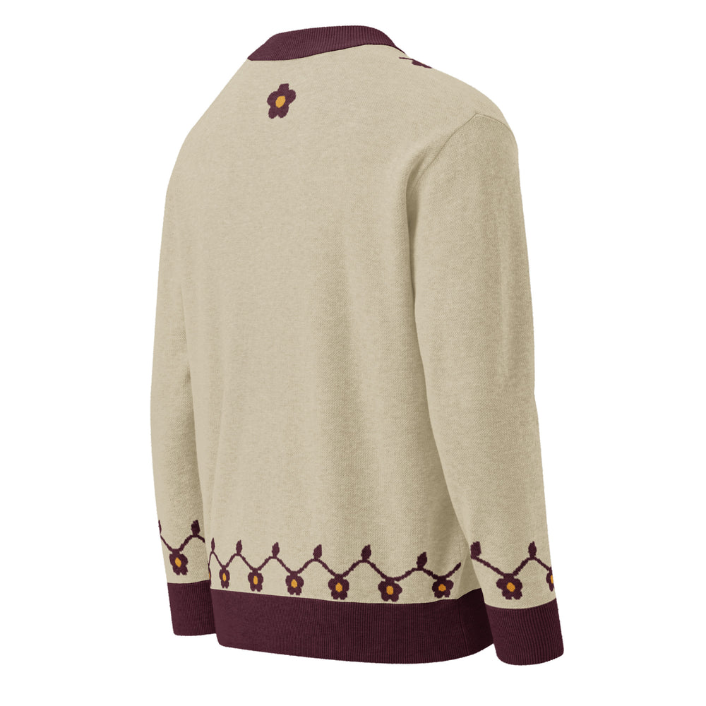Pietra Dura — Mughal Vine Jacquard Knit Cardigan — view 8