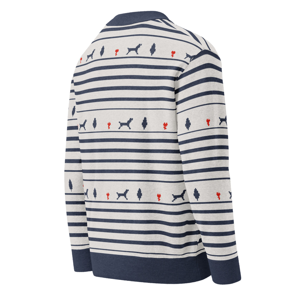 Shikargah — Mughal Hunt Stripe Knit Cardigan — view 8