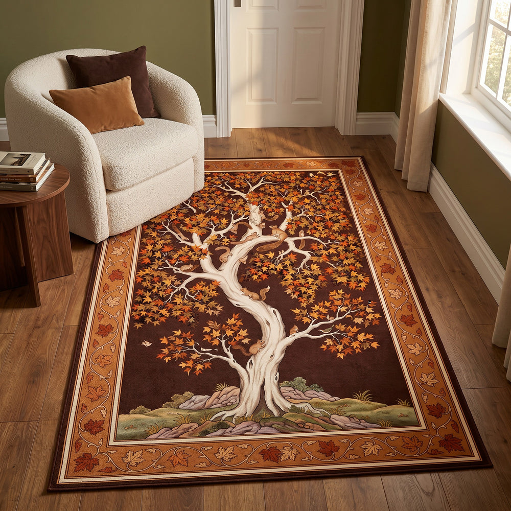 Chinar of Kashmir — Autumn Tree of Life Area Rug — view 2