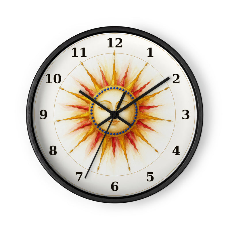 Celestial Sun Face — Mughal Art Wall Clock