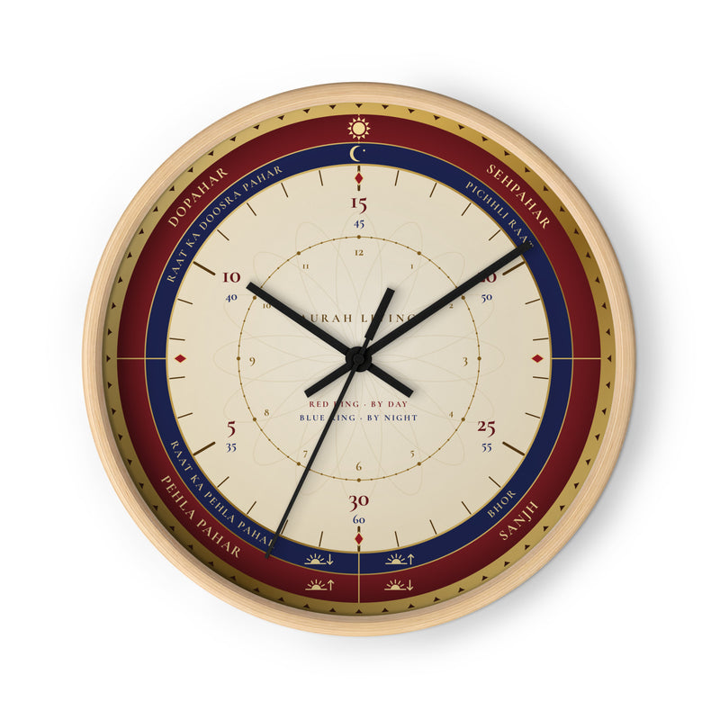 Ghari Wall Clock — Hindustani Hours of Day & Night
