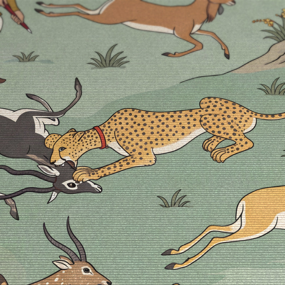 Shikar — Mughal Hunting Scene Area Rug — view 4