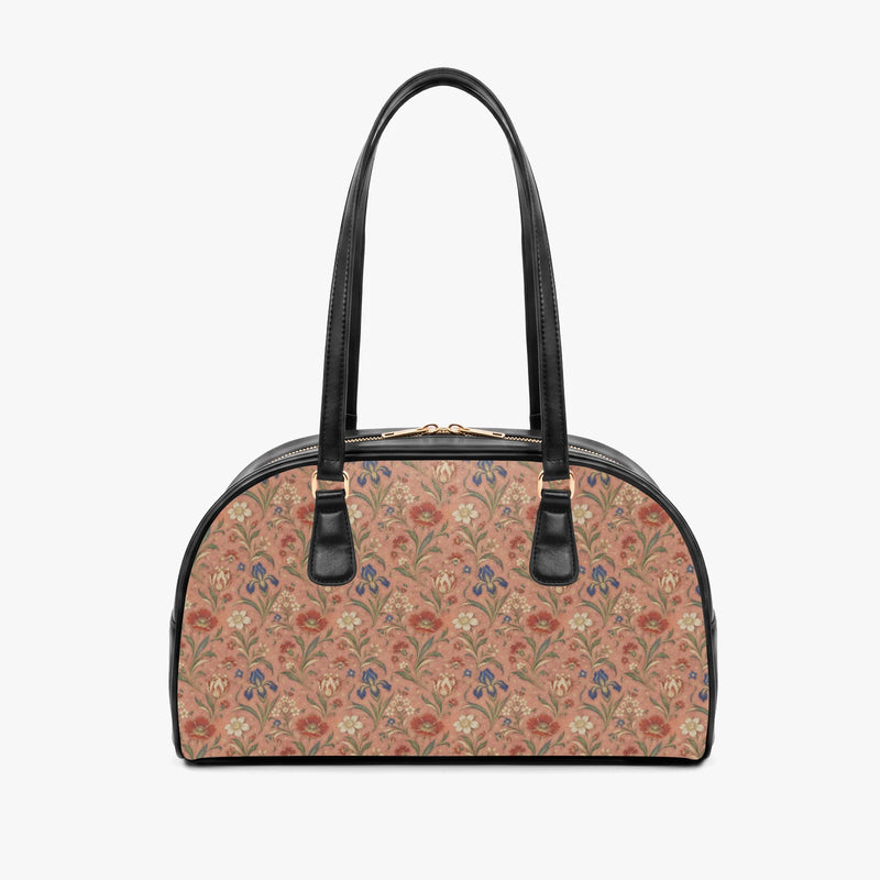Hashiya Flowers — Apricot Arch-Top Handbag