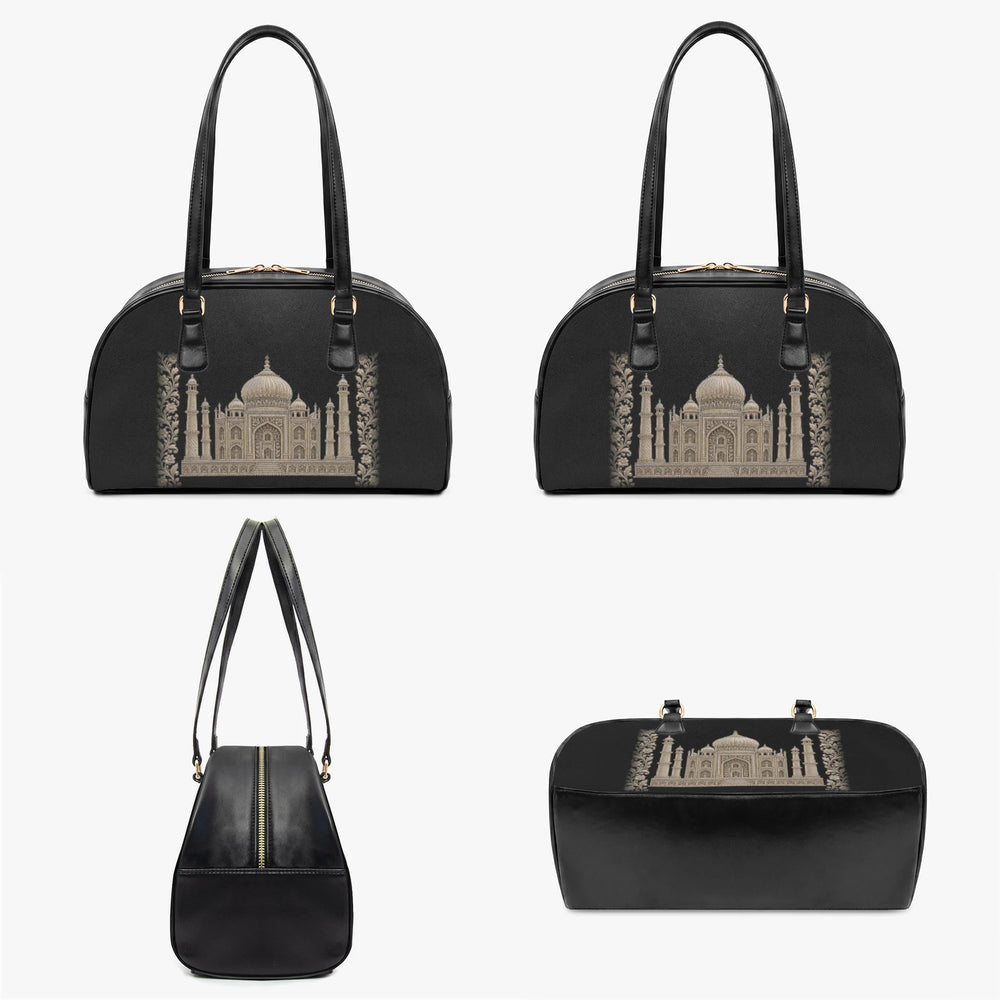 Taj Mahal — Black & Gold Arch-Top Handbag — view 2