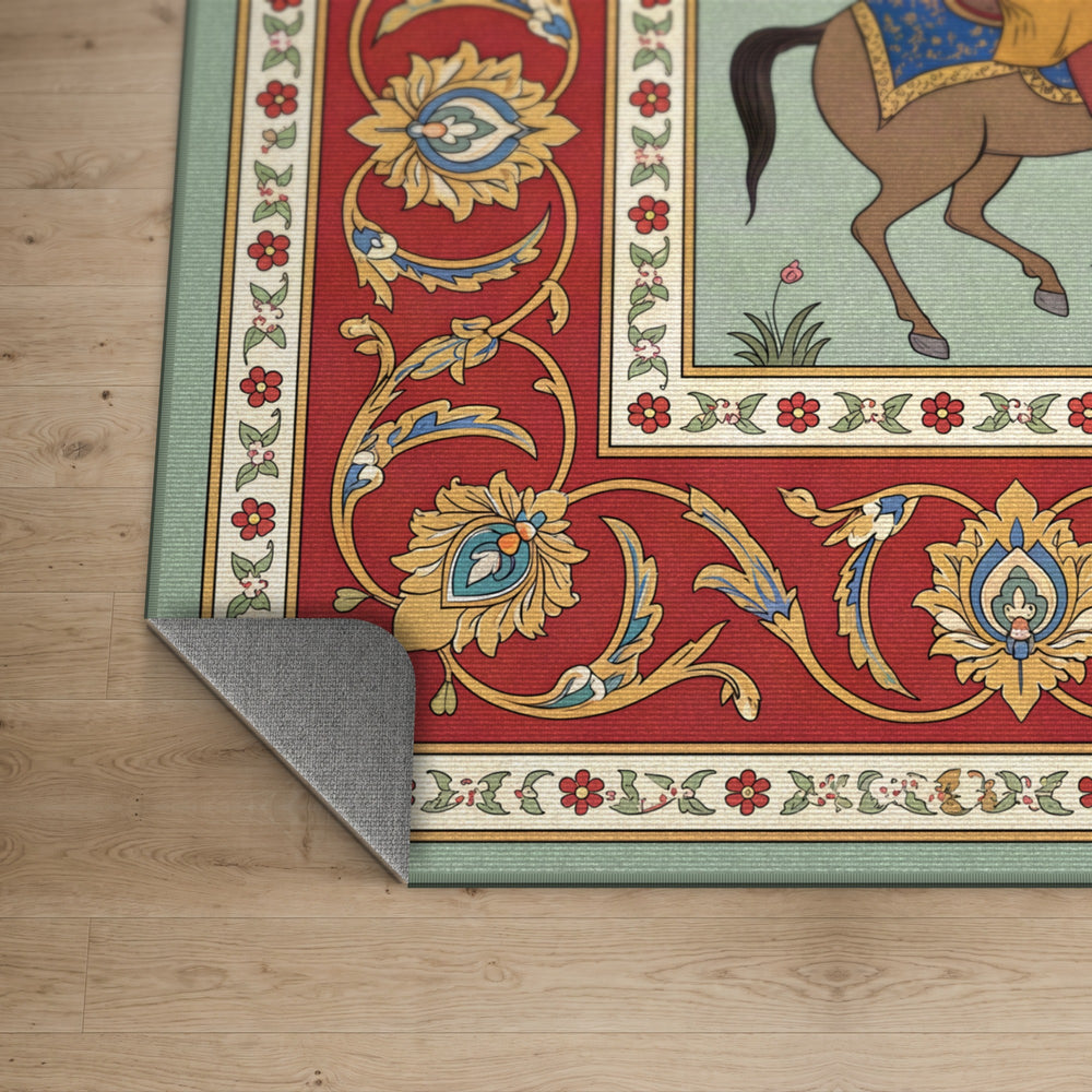Shikar — Mughal Hunting Scene Area Rug — view 5