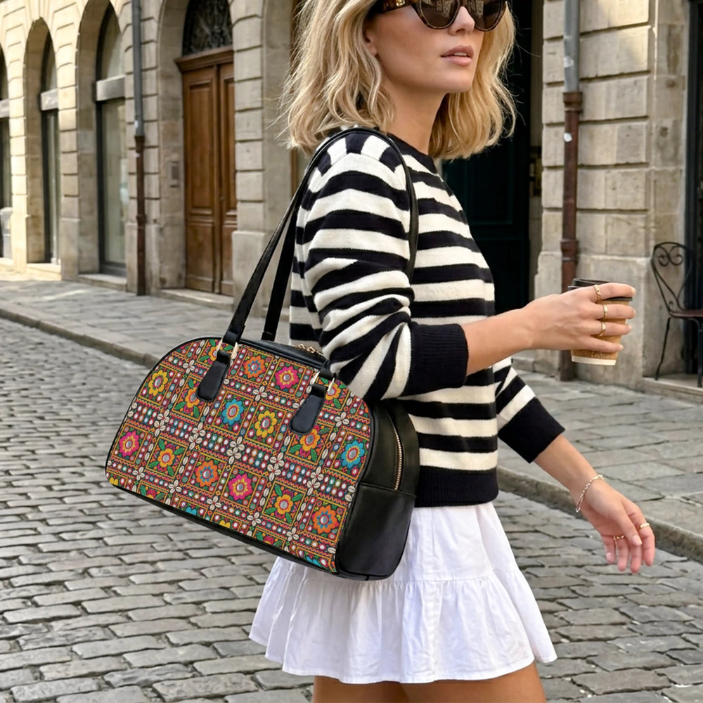 Kutch Mirror-Work — Multicolour Arch-Top Handbag — view 6